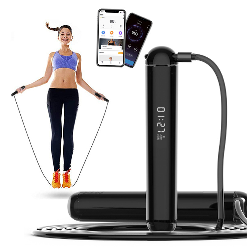 APP 로고와 함께 스마트 점프 로프 사용자 지정 디지털 점프 로프 피트니스 속도 칼로리 계산
