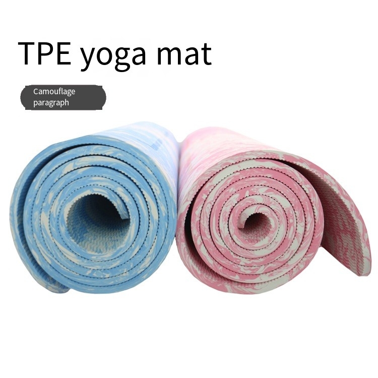 피라테스 및 요가용 분홍색 TPE 요가 매트 - 가볍고 미끄러지지 않는 - 사용자 지정 로고가 제공됩니다